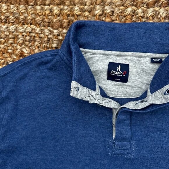 Johnnie-O Banyan Henley Pullover Men’s Large Blue - Picture 1 of 9